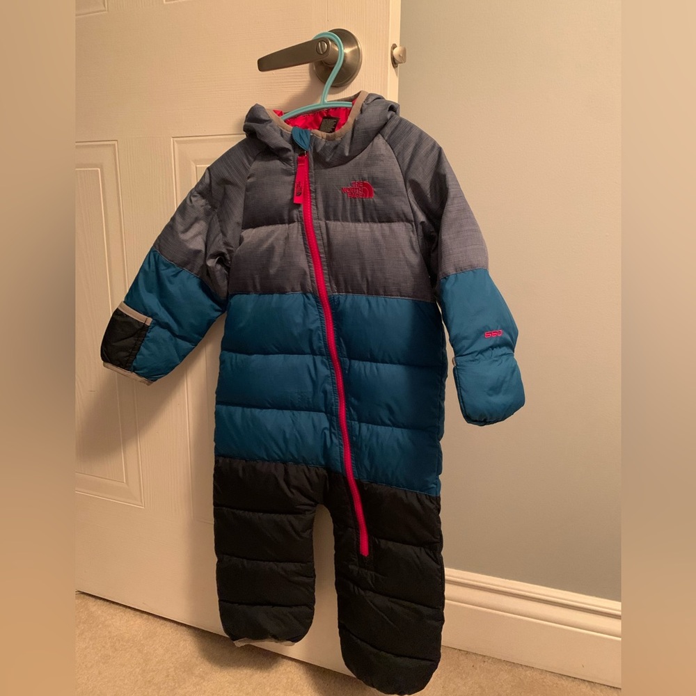 The North Face snow suit 12-18M